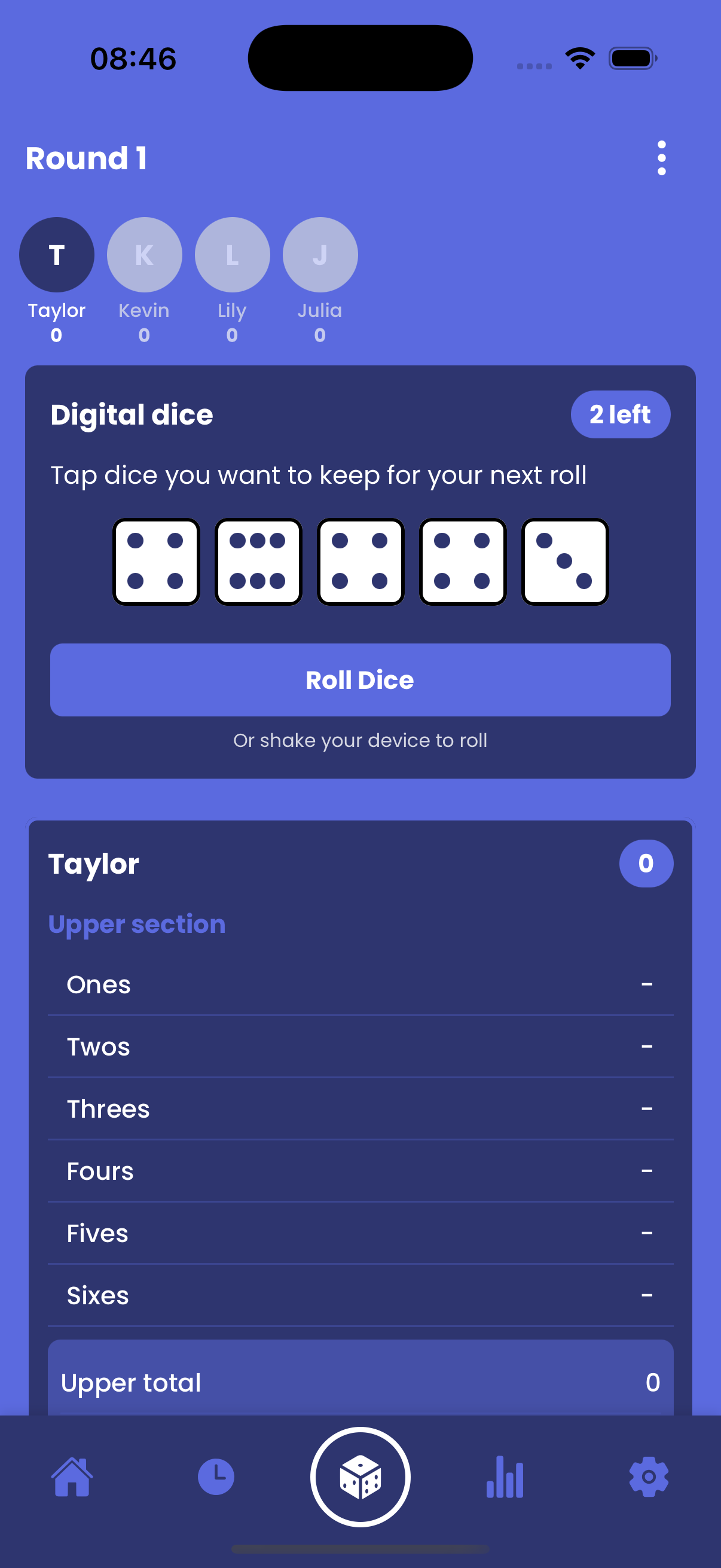 Dicey Combos app screenshot